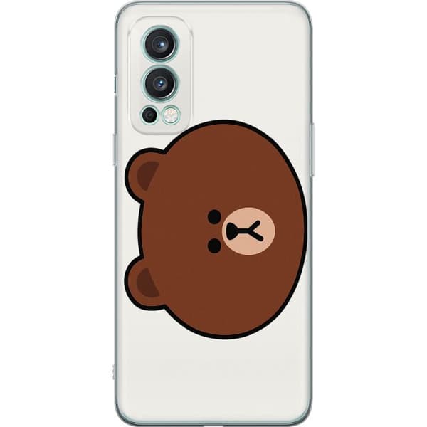 OnePlus Nord 2 5G Genomskinligt Skal line friends brown