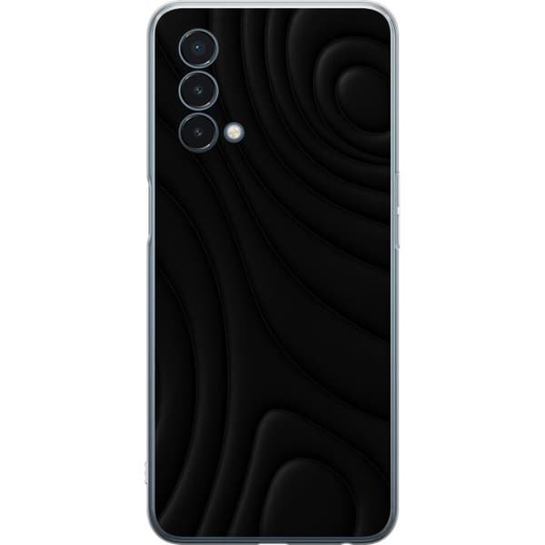 OnePlus Nord N200 5G Genomskinligt Skal Black Waves