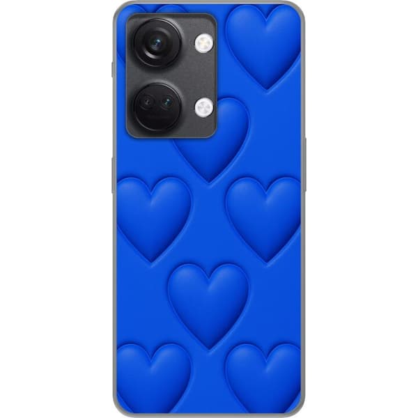 OnePlus Nord 3 Gjennomsiktig deksel Blå Hjerter