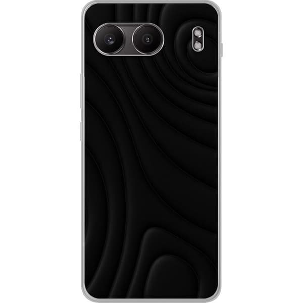 OnePlus Nord 4 Gjennomsiktig deksel Svarte Bølger