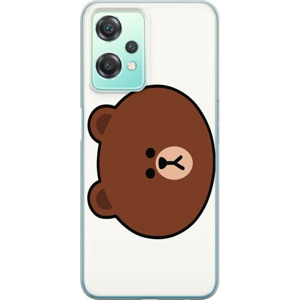 OnePlus Nord CE 2 Lite 5G Gennemsigtig cover line friends brown