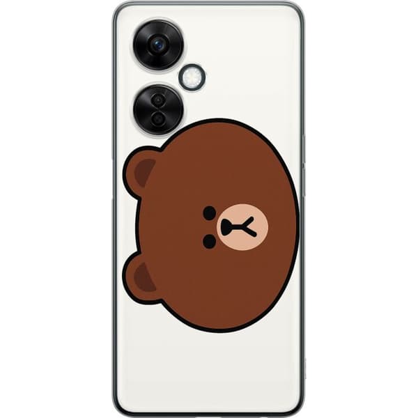 OnePlus Nord CE3 Gjennomsiktig deksel line friends brown
