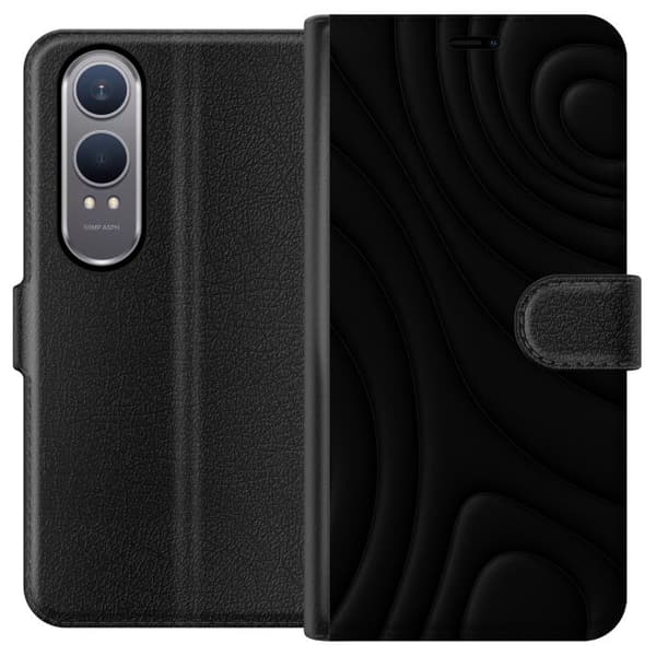 OnePlus Nord CE4 Lite Lommeboketui Svarte Bølger