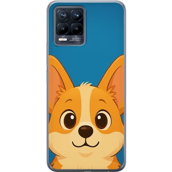 Realme 8 Gennemsigtig cover Hello Corgi