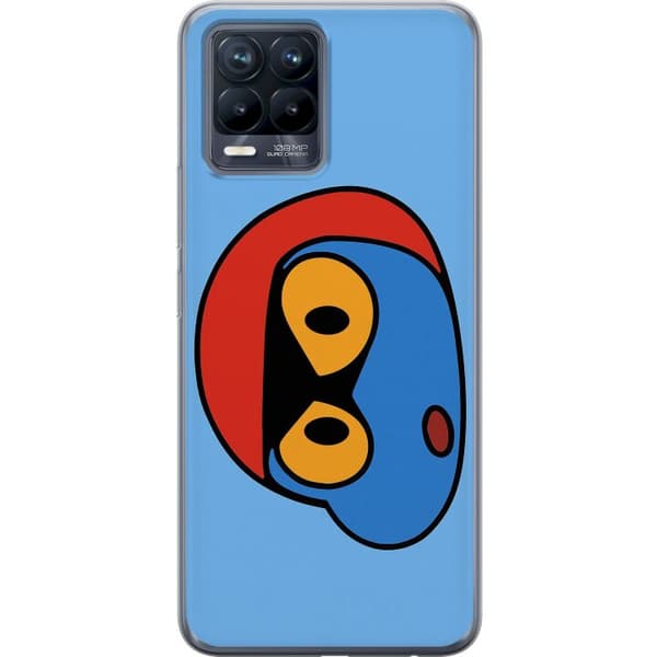 Realme 8 Gjennomsiktig deksel Bold Bot Head