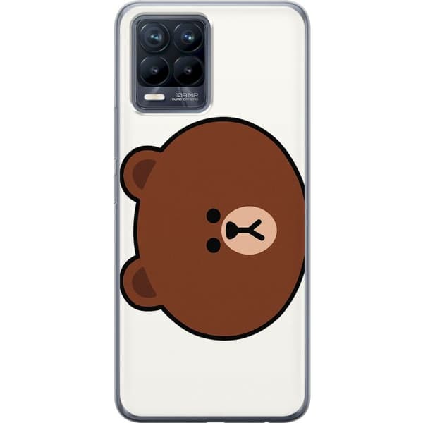 Realme 8 Gjennomsiktig deksel line friends brown
