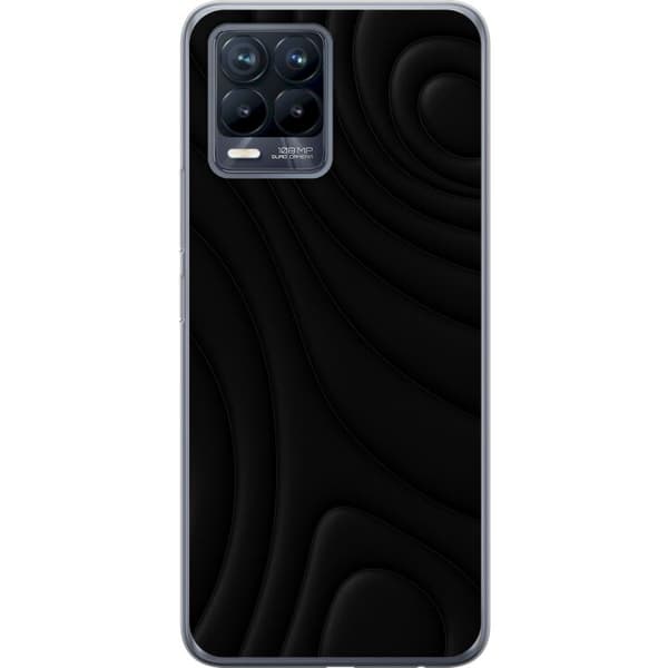 Realme 8 Gjennomsiktig deksel Svarte Bølger