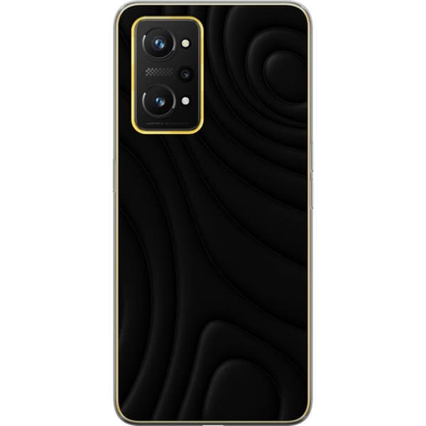 Realme GT Neo 3T Genomskinligt Skal Black Waves