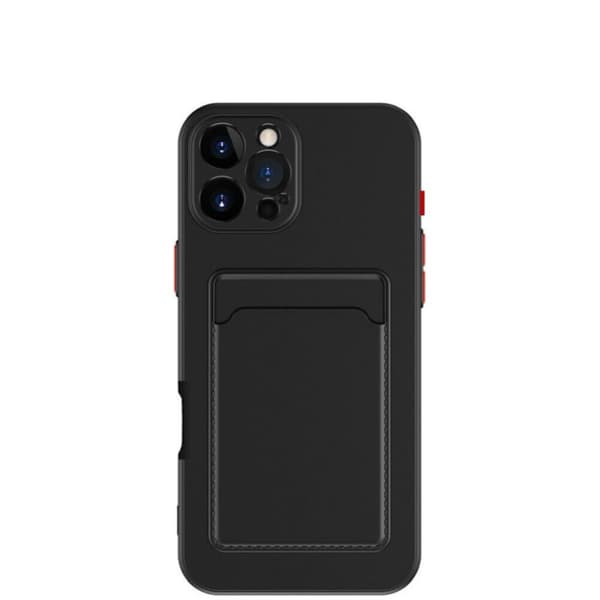 Iphone 16 Pro skal mobilskal korthållare slot svart