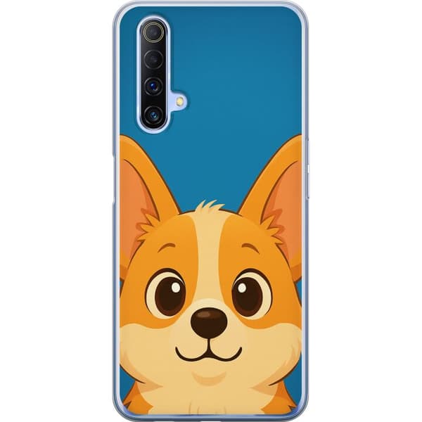 Realme X50 5G Gennemsigtig cover Hello Corgi