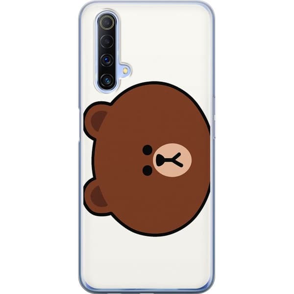 Realme X50 5G Läpinäkyvä kuori line friends brown