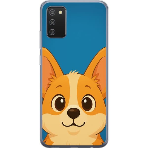 Samsung Galaxy A02s Läpinäkyvä kuori Hello Corgi
