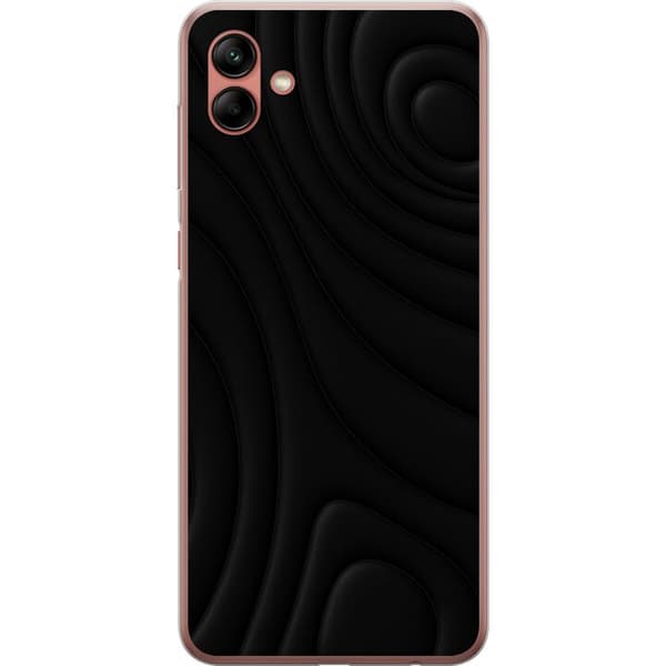 Samsung Galaxy A04 Gennemsigtig cover Sorte Bølger