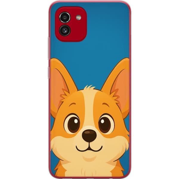 Samsung Galaxy A03 Gjennomsiktig deksel Hello Corgi