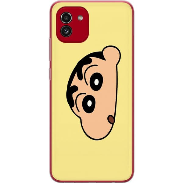 Samsung Galaxy A03 Läpinäkyvä kuori Peeking Shinchan