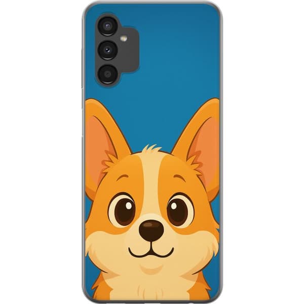 Samsung Galaxy A04s Läpinäkyvä kuori Hello Corgi