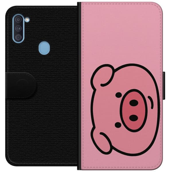 Samsung Galaxy A11 Tegnebogsetui Kawaii Piggy