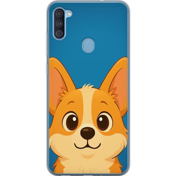Samsung Galaxy A11 Gjennomsiktig deksel Hello Corgi