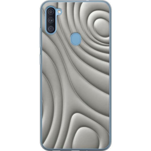 Samsung Galaxy A11 Gennemsigtig cover Sølvbølger