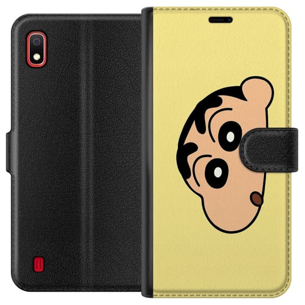 Samsung Galaxy A10 Lompakkokotelo Peeking Shinchan