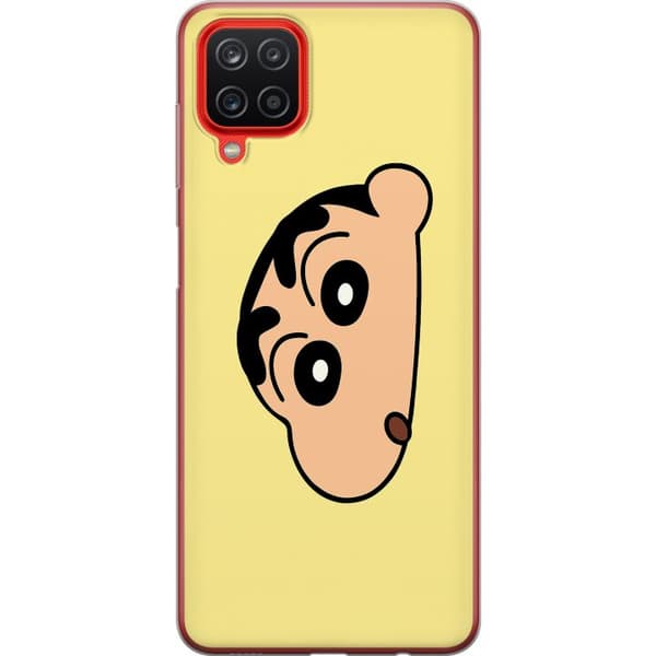 Samsung Galaxy A12 Läpinäkyvä kuori Peeking Shinchan