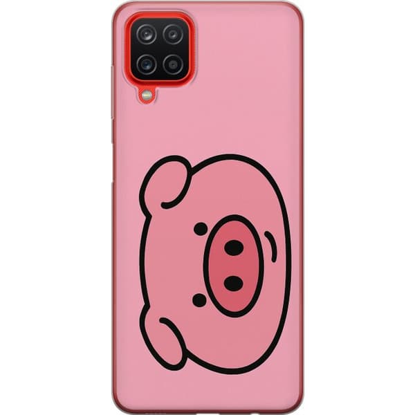Samsung Galaxy A12 Läpinäkyvä kuori Kawaii Piggy