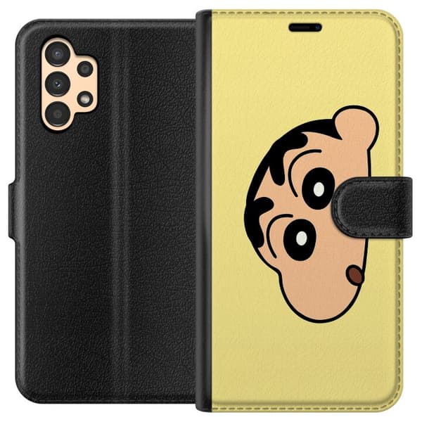 Samsung Galaxy A13 Tegnebogsetui Peeking Shinchan
