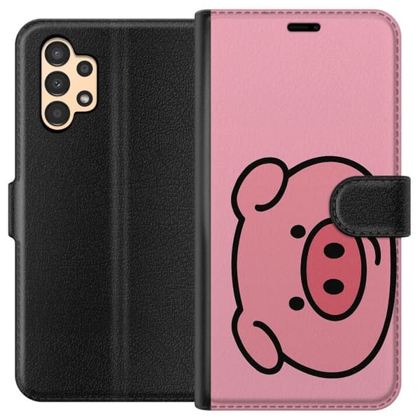 Samsung Galaxy A13 Tegnebogsetui Kawaii Piggy