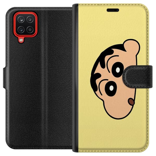 Samsung Galaxy A12 Tegnebogsetui Peeking Shinchan