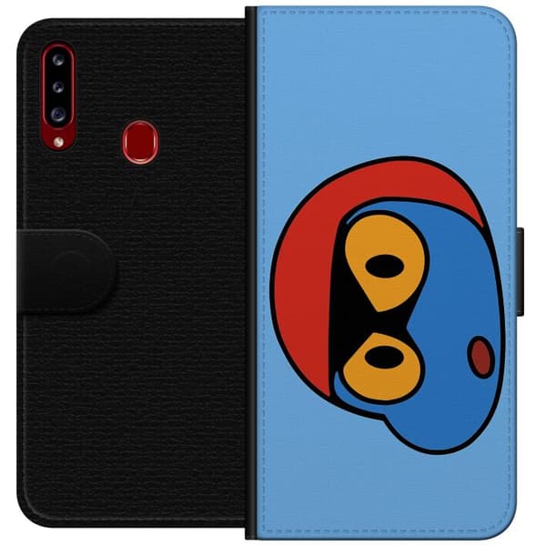 Samsung Galaxy A20s Tegnebogsetui Bold Bot Head