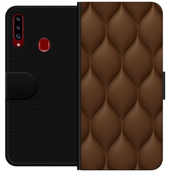 Samsung Galaxy A20s Plånboksfodral Cocoa Scales
