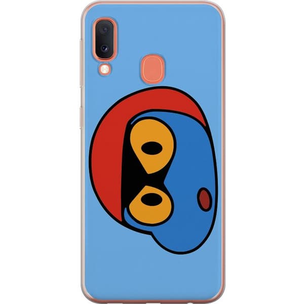 Samsung Galaxy A20e Genomskinligt Skal Bold Bot Head