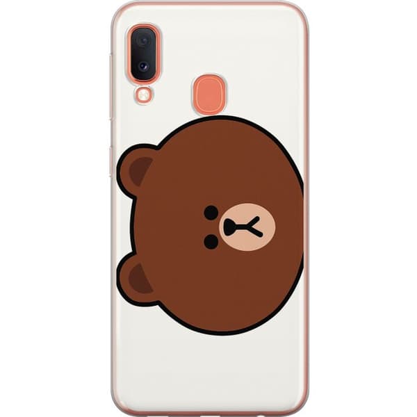Samsung Galaxy A20e Genomskinligt Skal line friends brown