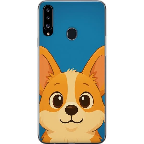 Samsung Galaxy A20s Gennemsigtig cover Hello Corgi