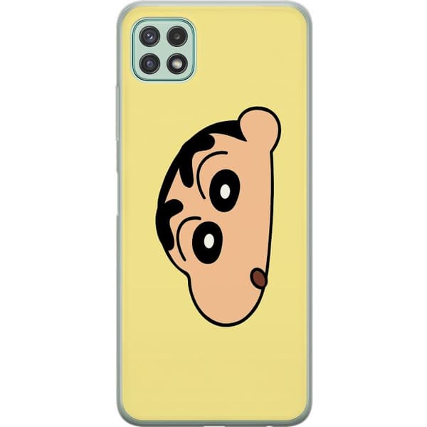 Samsung Galaxy A22 5G Läpinäkyvä kuori Peeking Shinchan