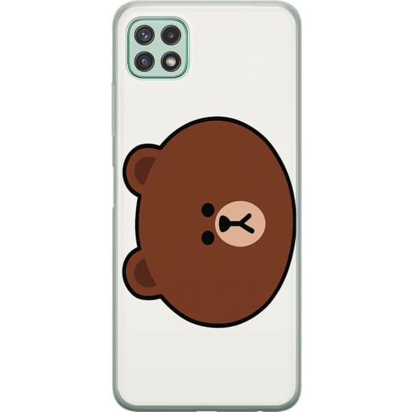 Samsung Galaxy A22 5G Gjennomsiktig deksel line friends brown