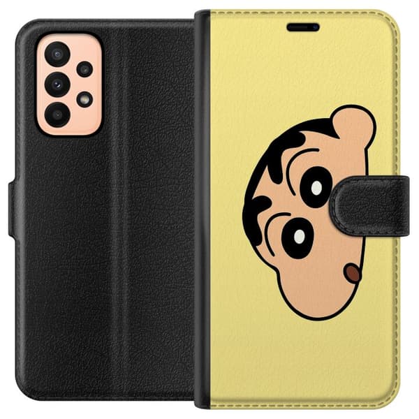 Samsung Galaxy A23 Plånboksfodral Peeking Shinchan
