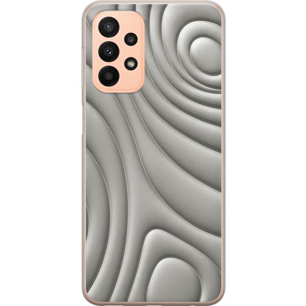 Samsung Galaxy A23 Läpinäkyvä kuori Hopea-aallot