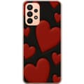Miniatyrbillede 1 af 3: Samsung Galaxy A23 Gennemsigtig cover Rød Fløjlshjerter