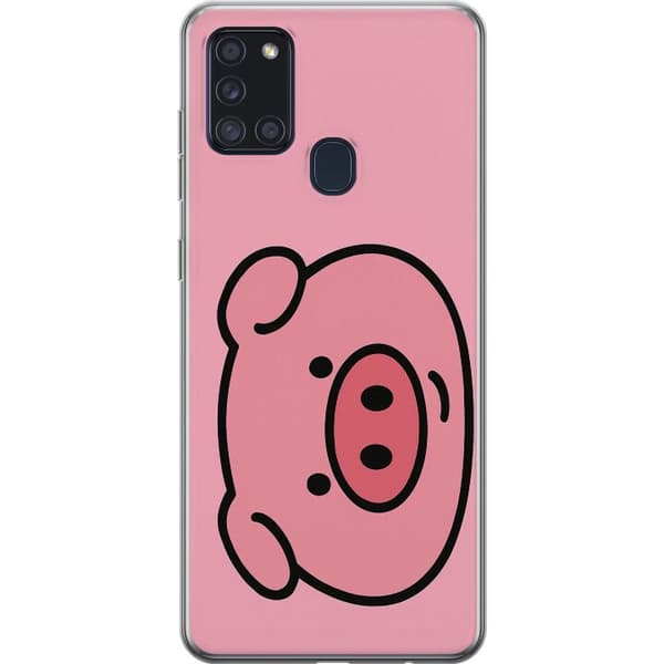 Samsung Galaxy A21s Gjennomsiktig deksel Kawaii Piggy