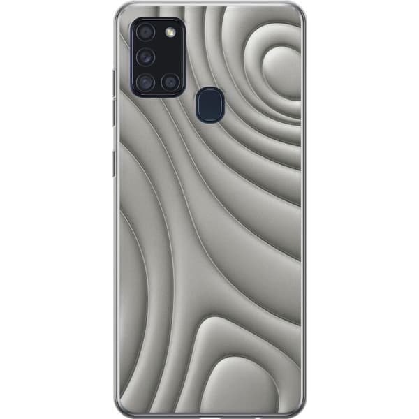 Samsung Galaxy A21s Gennemsigtig cover Sølvbølger
