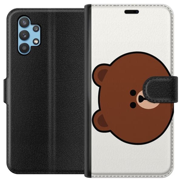Samsung Galaxy A32 5G Plånboksfodral line friends brown