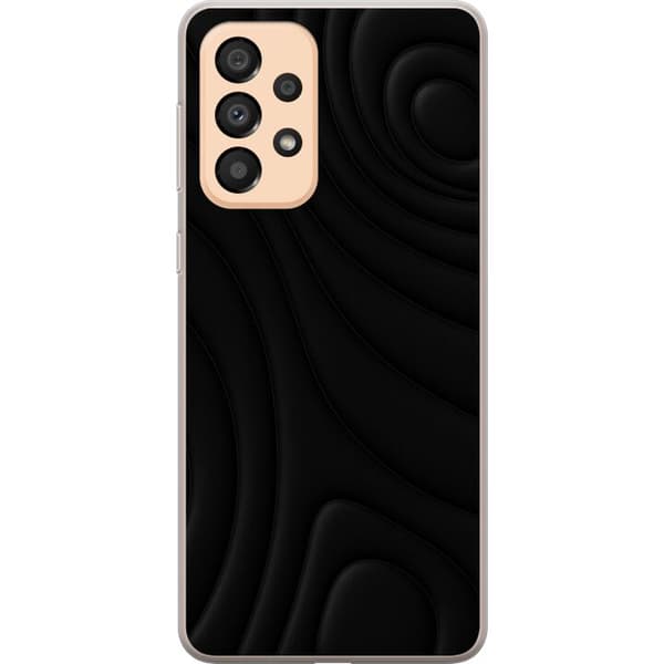 Samsung Galaxy A33 5G Genomskinligt Skal Black Waves