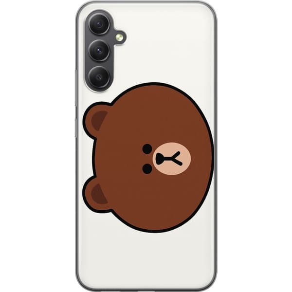 Samsung Galaxy A35 Läpinäkyvä kuori line friends brown