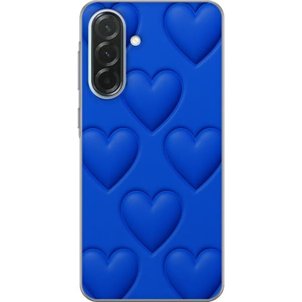 Samsung Galaxy A36 Gennemsigtig cover Blå Hjerter