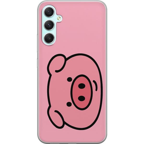 Samsung Galaxy A34 Genomskinligt Skal Kawaii Piggy