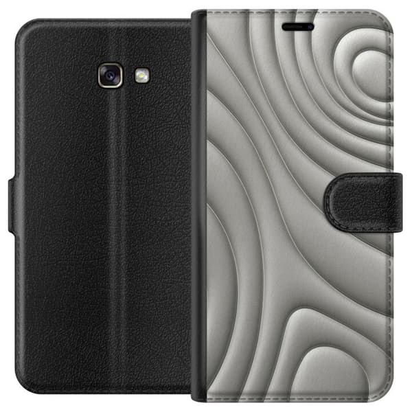 Samsung Galaxy A3 (2017) Plånboksfodral Silver Waves