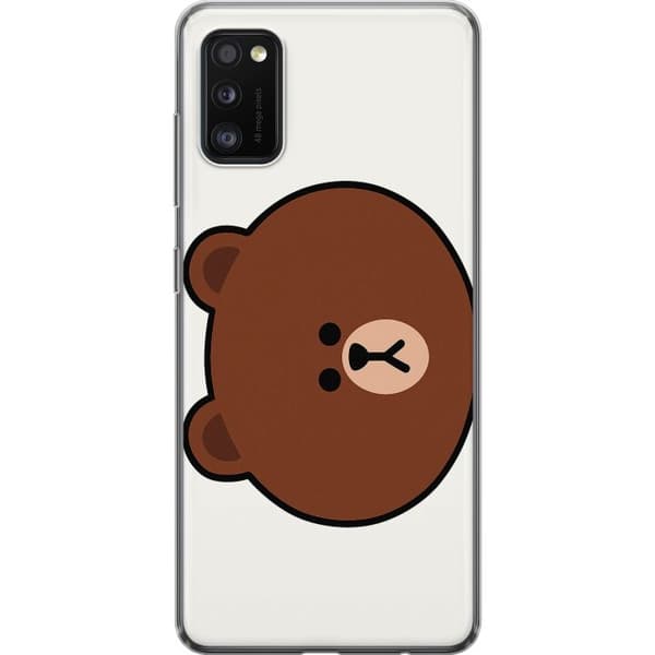 Samsung Galaxy A41 Gennemsigtig cover line friends brown
