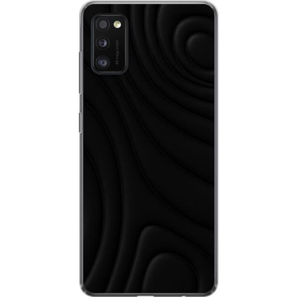 Samsung Galaxy A41 Läpinäkyvä kuori Tummat Aallot
