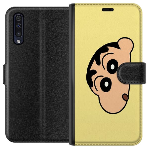 Samsung Galaxy A50 Tegnebogsetui Peeking Shinchan